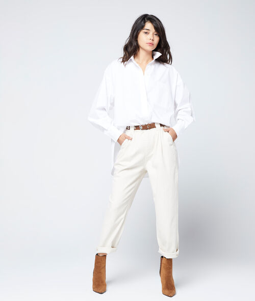Belted paper bag trousers Belted paper bag trousers