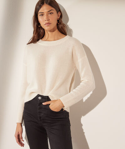Wool and cashmere round neck jumper   