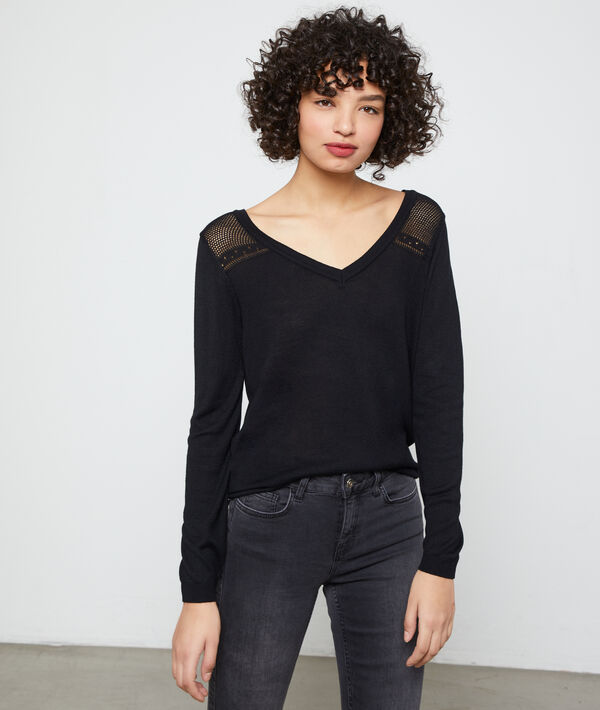 Open back jumper, lace details Open back jumper, lace details