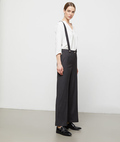 Wide leg trousers with braces Wide leg trousers with braces