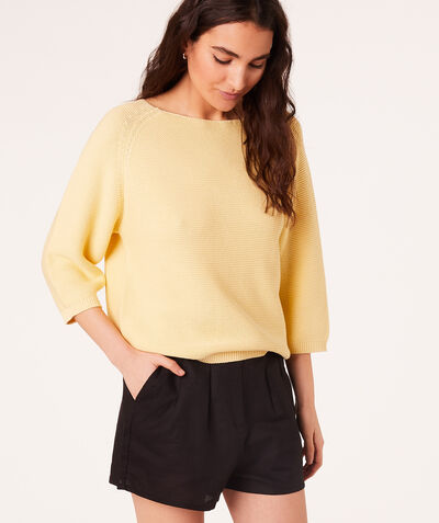 Knitted knotted back sweater