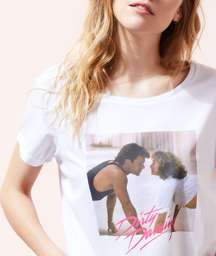 T-shirt "dirty dancing" blanc.