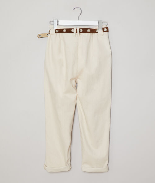 Belted paper bag trousers Belted paper bag trousers
