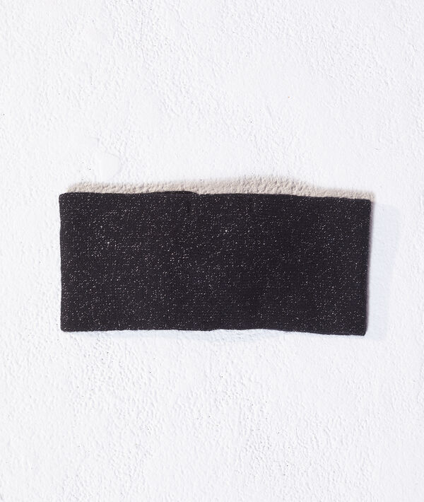 Headband &agrave; fils m&eacute;tallis&eacute;s en cachemire et laine