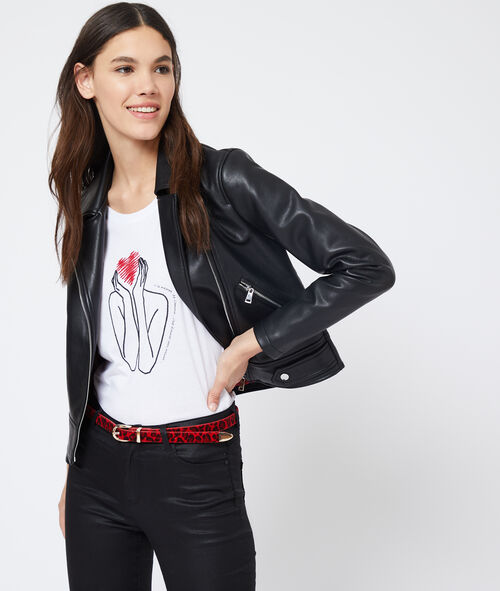 Leather look biker jacket Leather look biker jacket