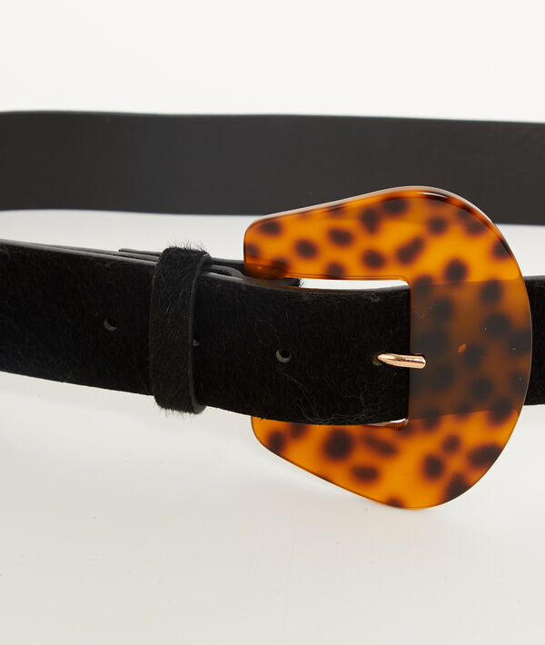 Buckle belt in animal print Buckle belt in animal print