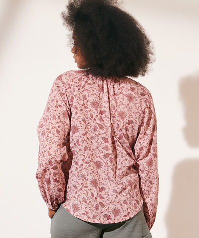 Cotton floral print blouse