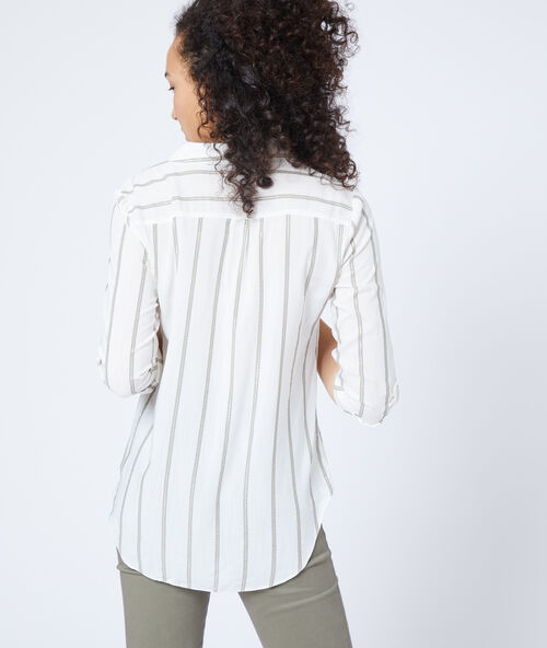 Shirt in stripes  khaki.