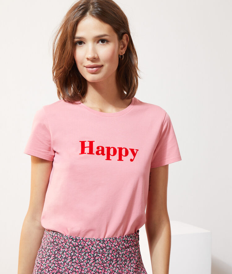 T-shirt "happy" bubble.