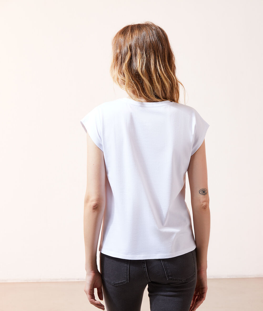 T-shirt "stronger together" ecru.