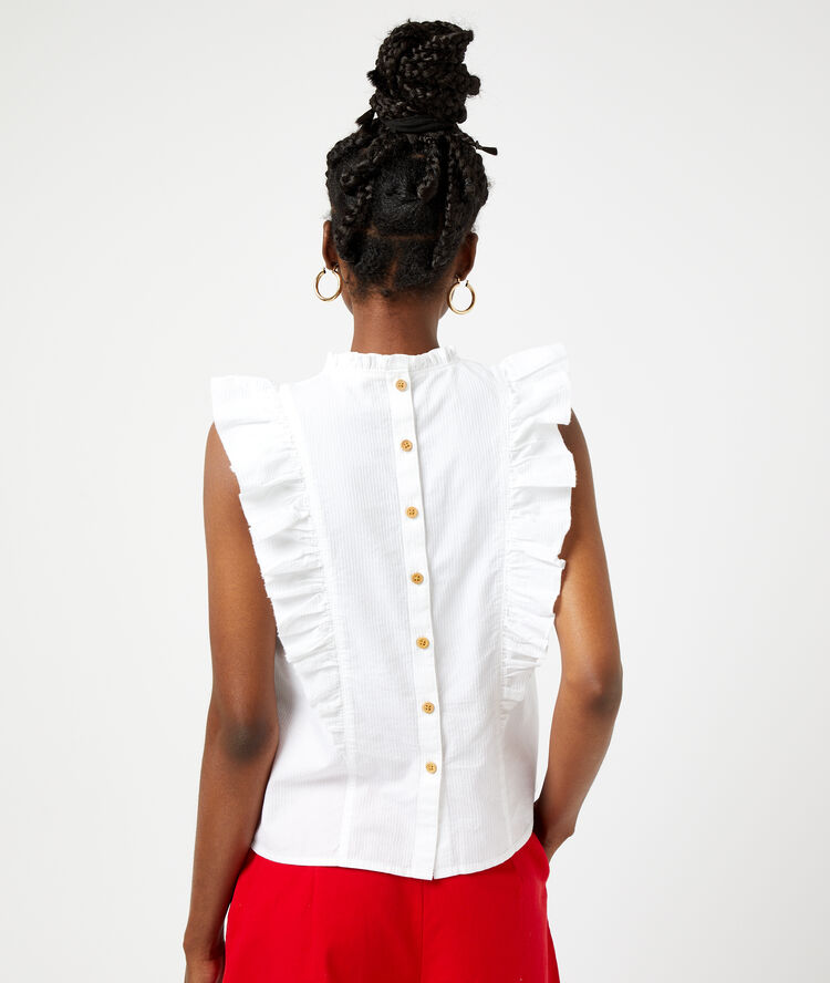 Frilled blouse black.