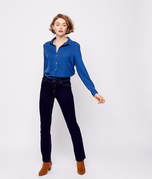 Tencel® denim look shirt stone.