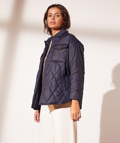 Quilted overshirt with pockets
