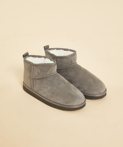 Furry slipper boots