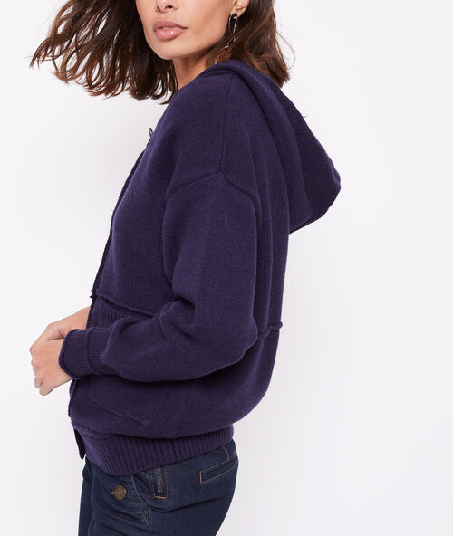 Soft hoodie navy blue.