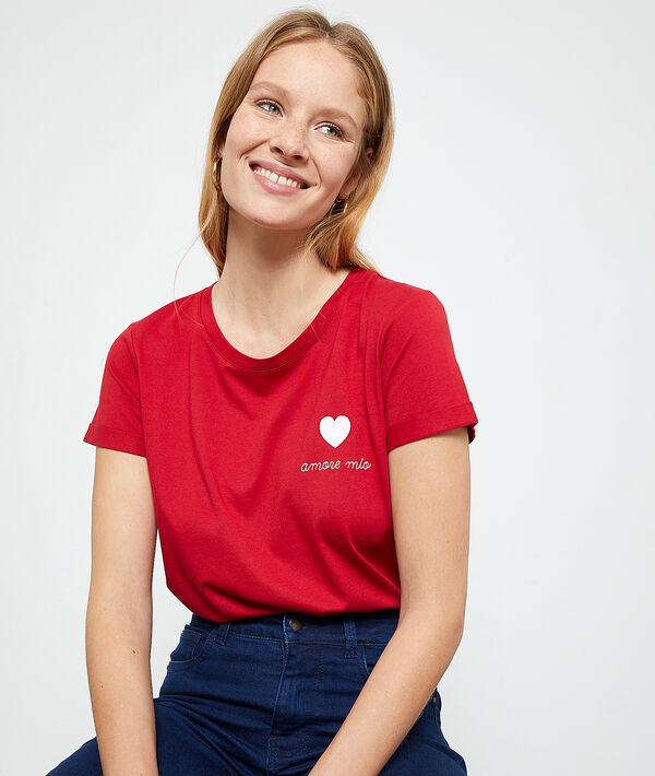 T-shirt "Amore mio" à broderies T-shirt "Amore mio" à broderies