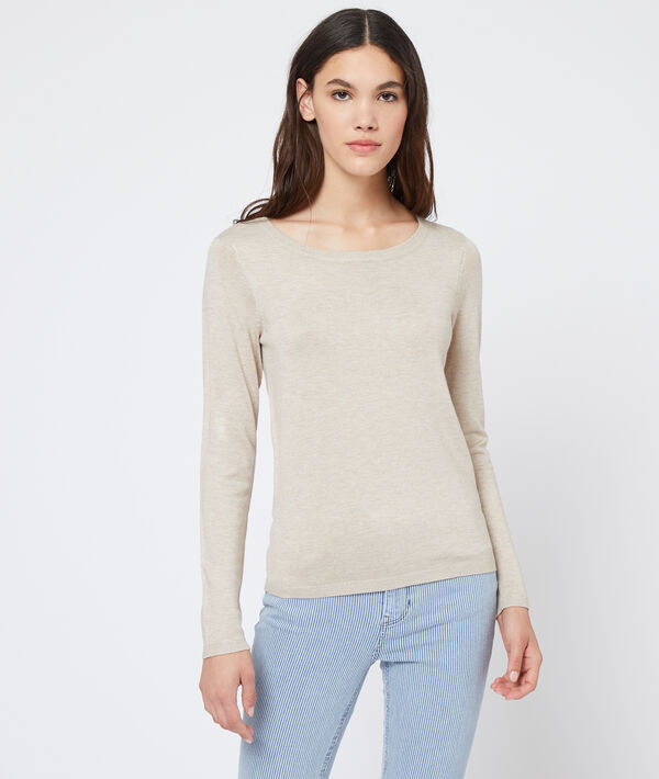 Fine knit jumper with crew neck Fine knit jumper with crew neck