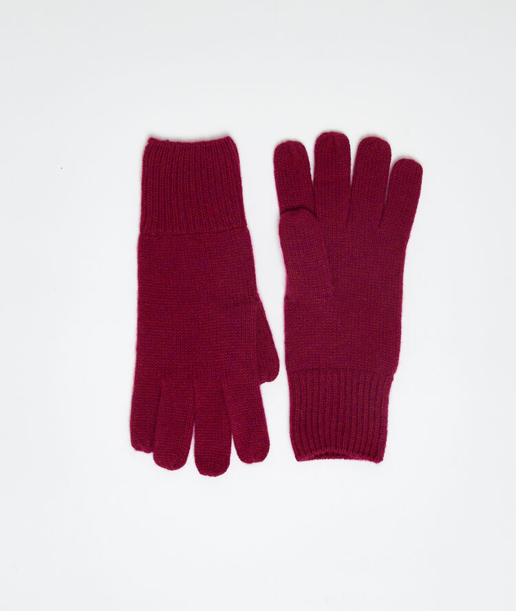 Gants en cachemire pourpre.
