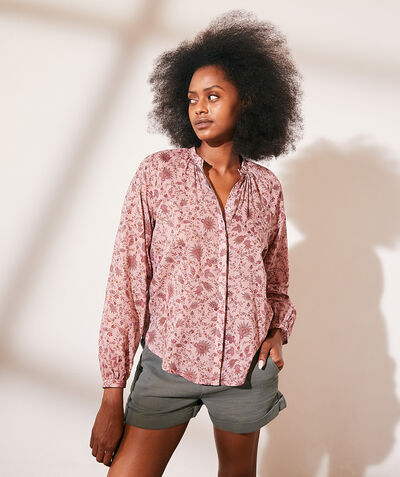 Cotton floral print blouse