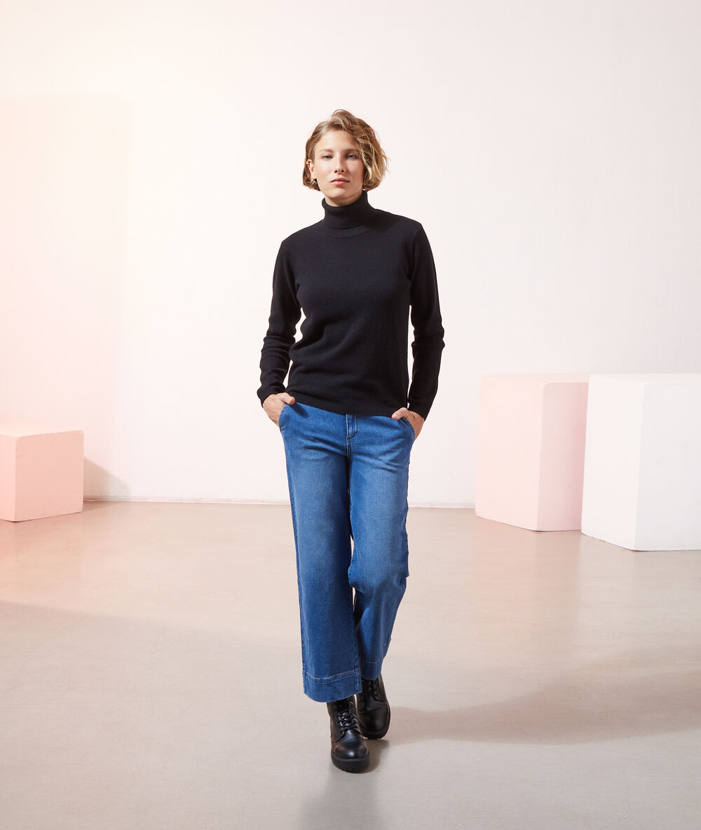 Cashmere turtleneck jumper  black.