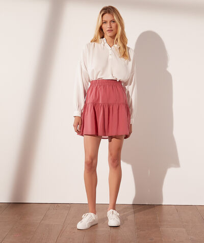 Cotton frill short skirt   