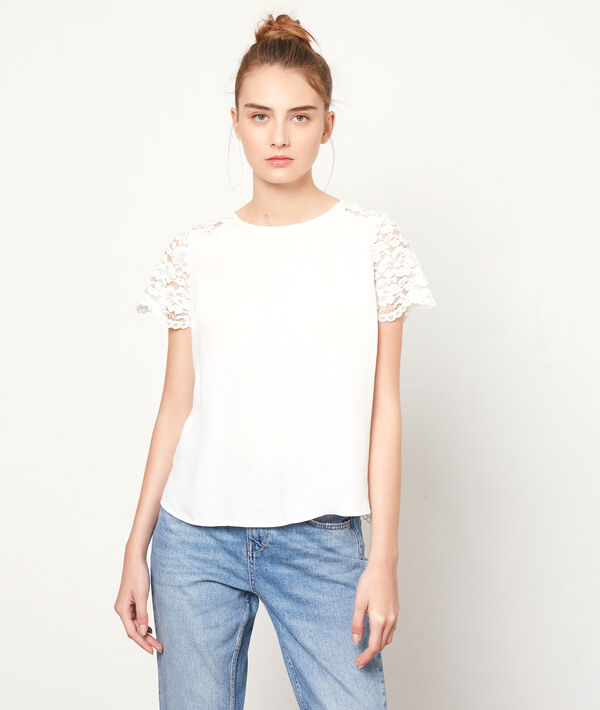 Top with guipure back Top with guipure back