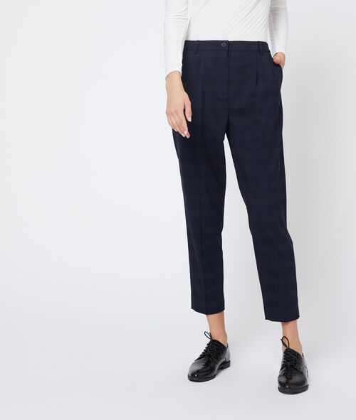 Straight cut trousers in check Straight cut trousers in check