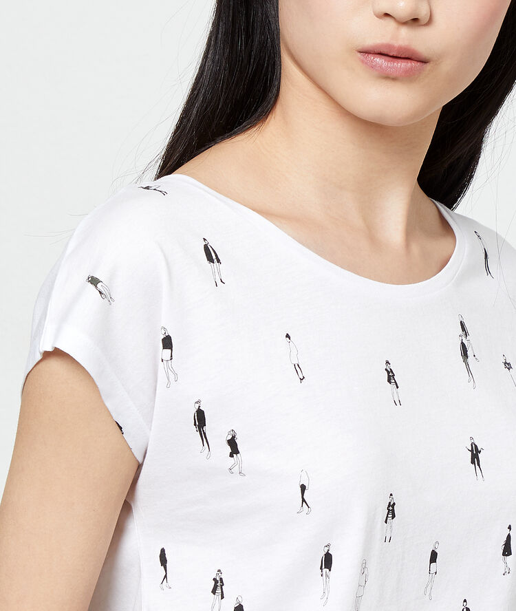 T-shirt sérigraphie blanc.