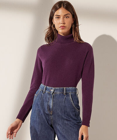 wool and cashmere turtleneck jumper   
