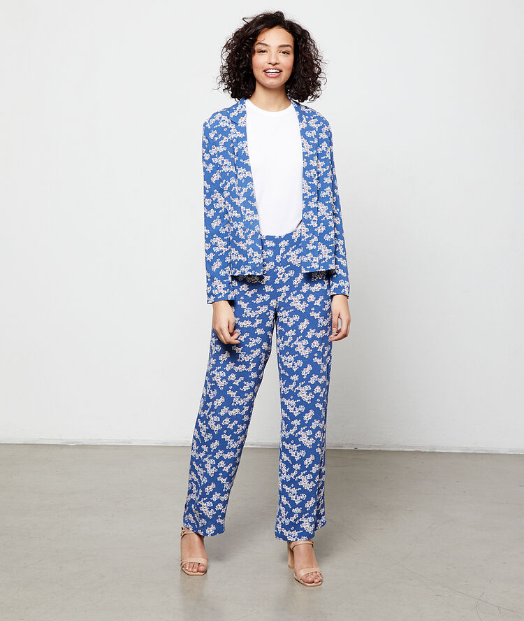 Floral print blazer moonlight.