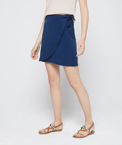 Tencel® wrap skirt cobalt blue.