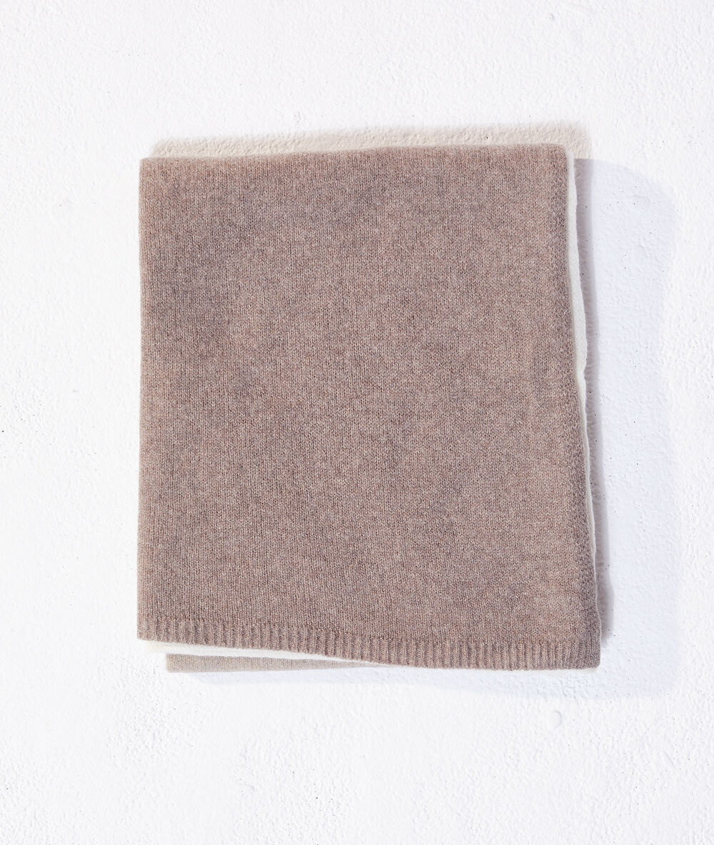 &Eacute;charpe &agrave; rayures en cachemire et laine multicolore.