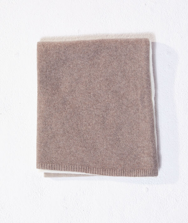 &Eacute;charpe &agrave; rayures en cachemire et laine