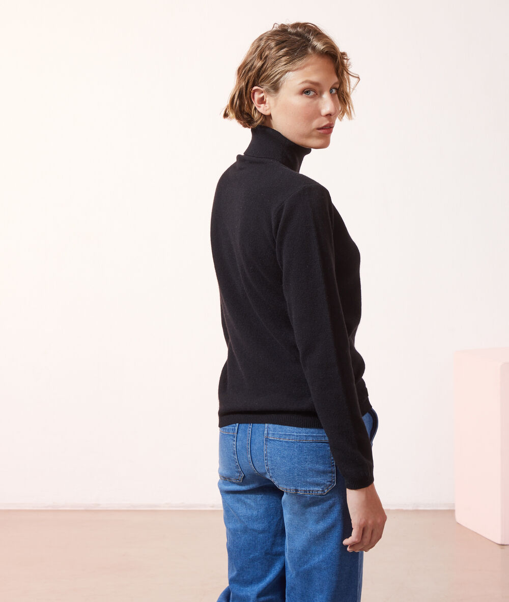 Cashmere turtleneck jumper  black.
