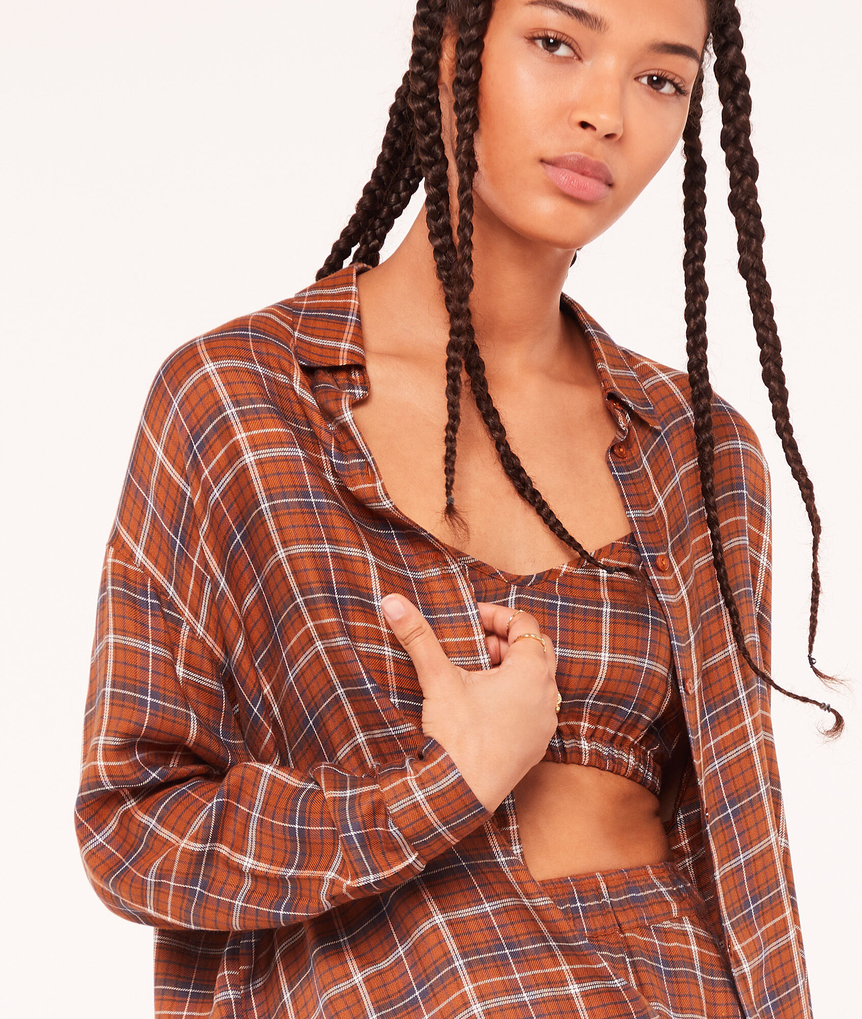 Bra and check shirt set - CONFORT 