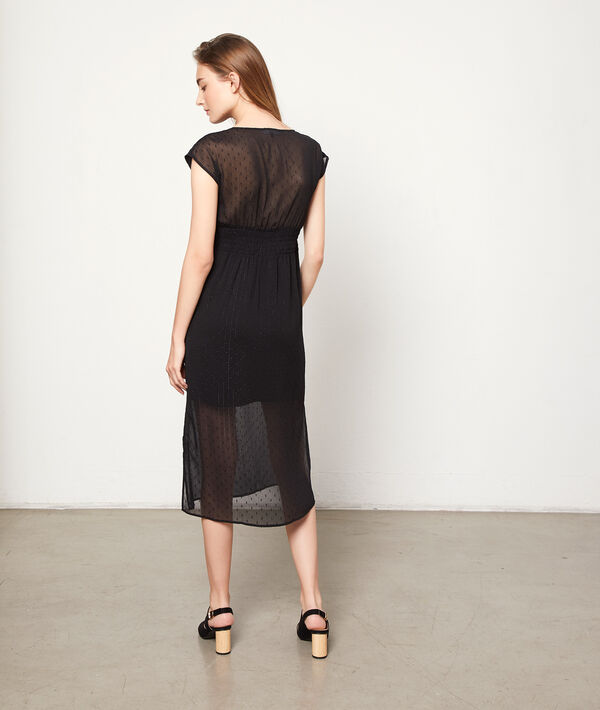 Maxi dress in a dobby mesh Maxi dress in a dobby mesh