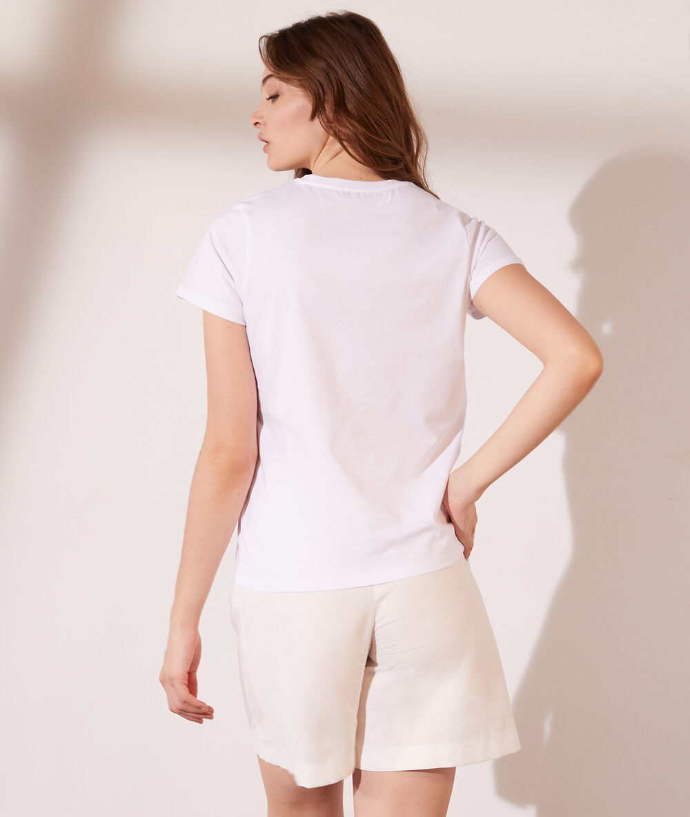 girl power t shirt 77 noir etam