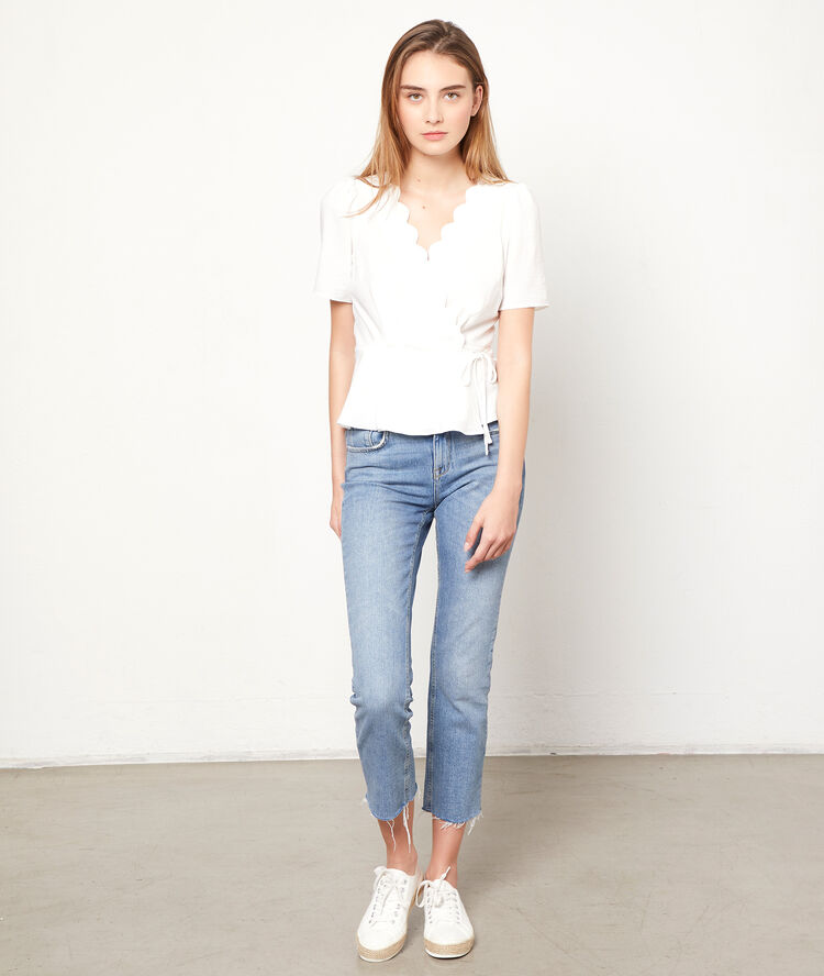 Wrap blouse off white.