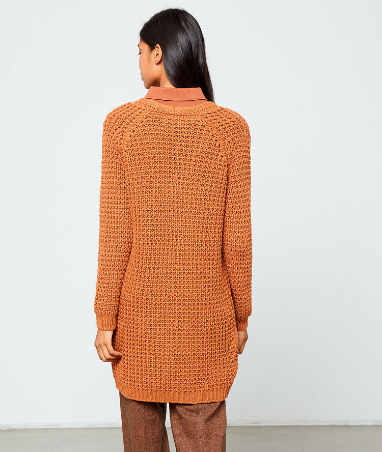 Maxi italian knit cardigan spice.