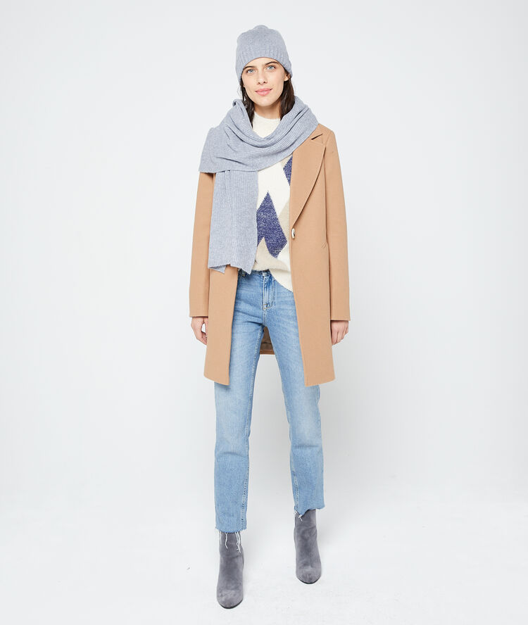 Cashmere scarf anthracite.