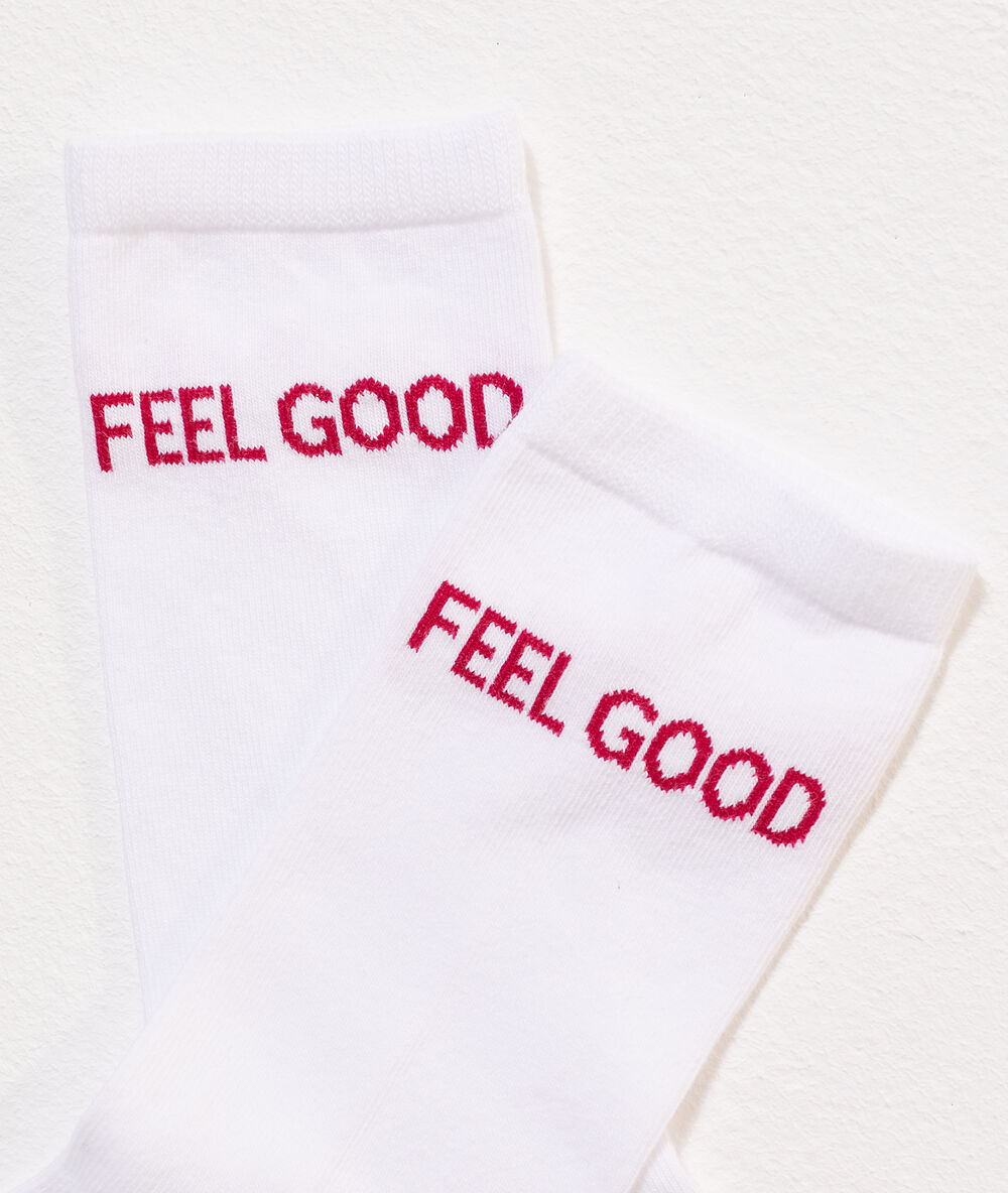 Chaussettes "feel good" blanc.