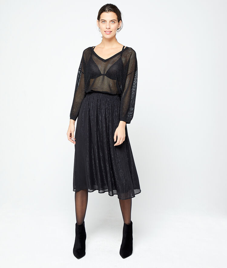 Jumper in a sheer effect black.