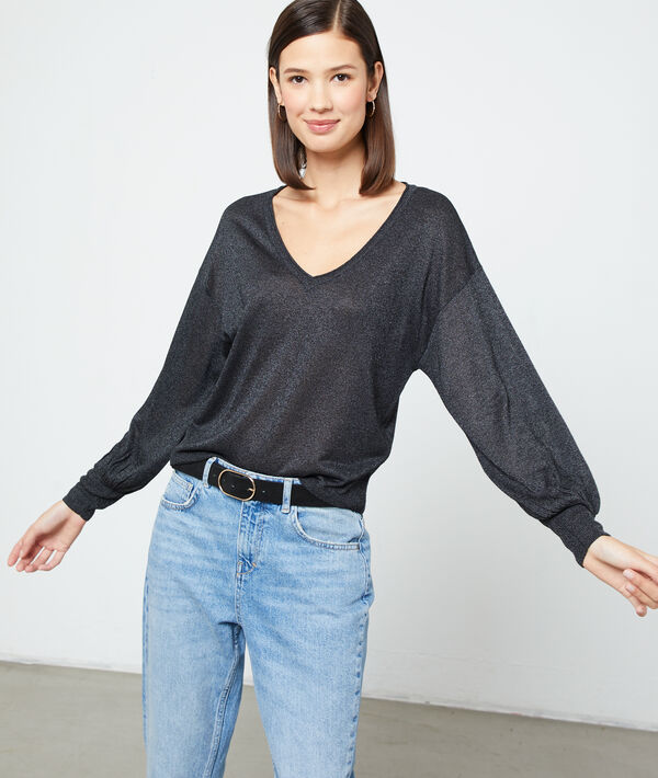 Fine knit metallic jumper Fine knit metallic jumper