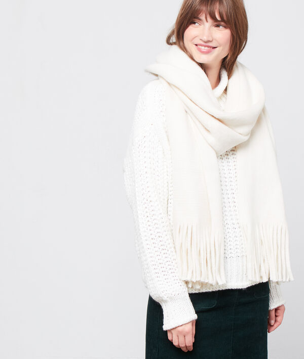 Fringed plain scarf Fringed plain scarf