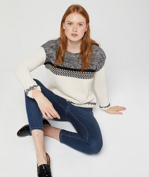 100% cotton jumper ecru.