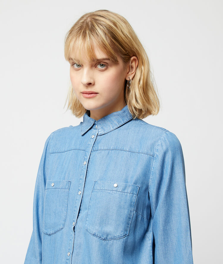 Denim shirt blue sky.
