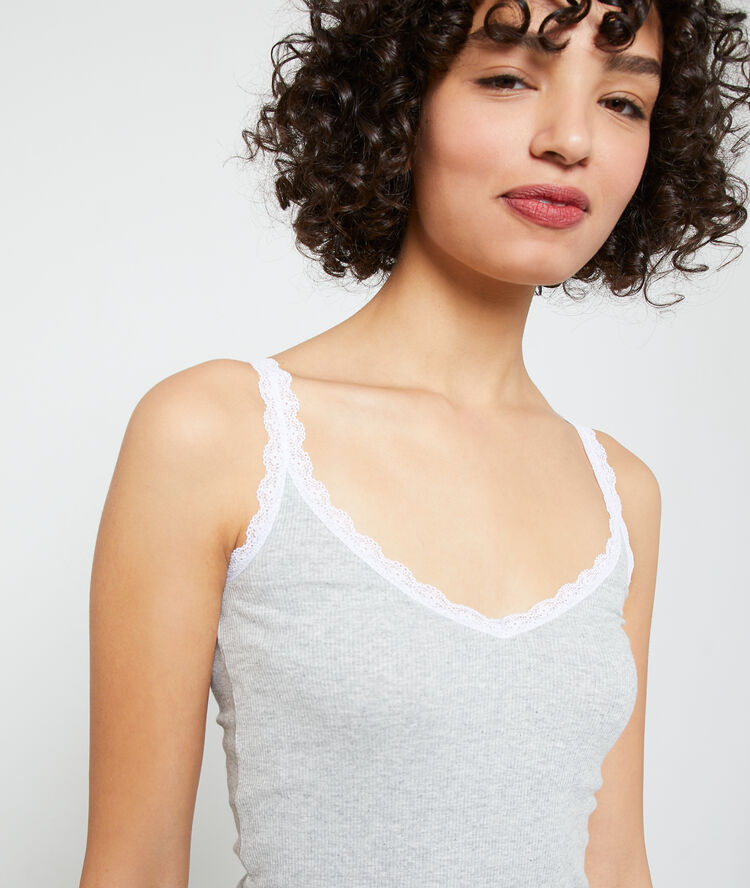 Tank top light grey marl.