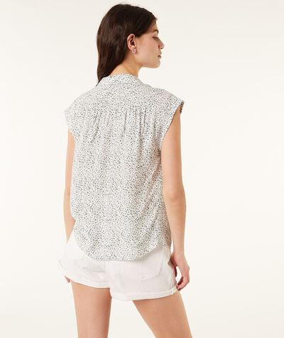 Short sleeve printed blouse