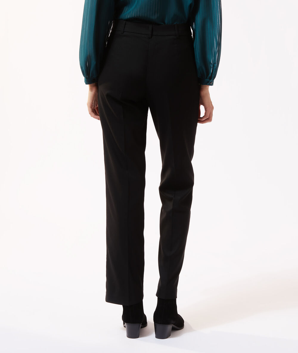 Pantalon &agrave; pince noir.