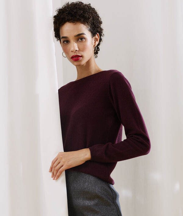 Cashmere boat neck jumper